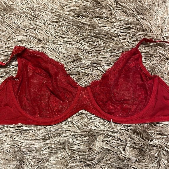 Liz & Co. Red Lace Underwire‎ 38D Bra - Picture 5 of 6